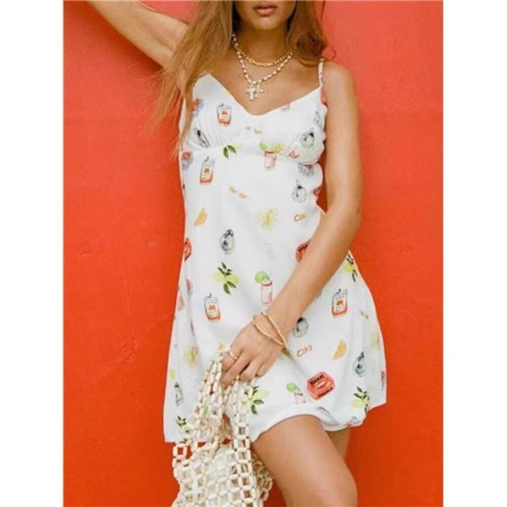 Printed V-Neck Cami Dress - Picture 3 of 4